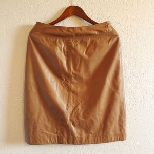 Brown Leather Skirt